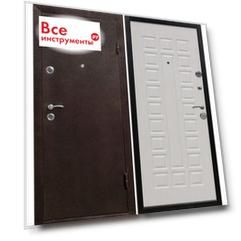 Входная дверь ООО ВДК ДМ Тепла 202 Антик медь/Царга СБ венге, черное стекло, 960х2050 мм, правая ДМ56