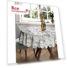 Круглая тканевая скатерть на стол JOYARTY Воздушный подарок rtcf01_422718_150x150
