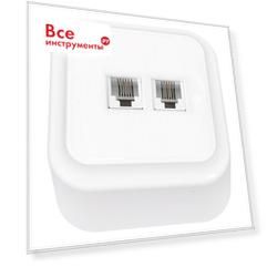 Двухместная телефонная розетка BYLECTRICA ПРАЛЕСКА ТР24-032