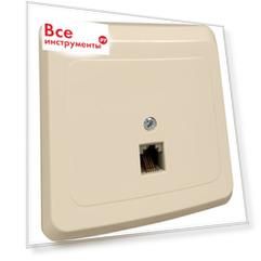 Одинарная телефонная розетка Systeme Electric ЭТЮД TELC-001K