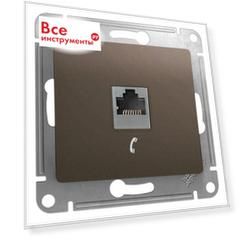 Одноместный механизм телефонной розетки Systeme Electric GLOSSA GSL000881T