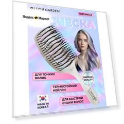 Расческа гибкая продувная для тонких волос Olivia Garden, iDetangle