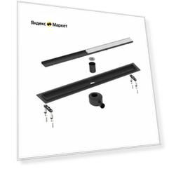 Душевой лоток (двухсторонняя решетка) TIMO Drain System DS230209/03, черный