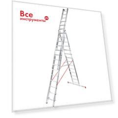 Индустриальная алюминиевая трехсекционная лестница Новая Высота 5230311