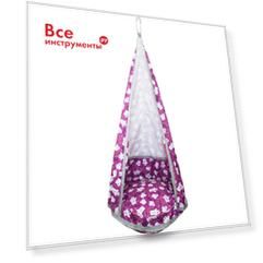 Одноместные круглые качели гамак BELON familia КА-001-МИШКИ