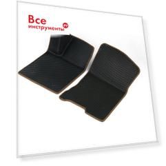 Передние коврики для BMW 5 (F10/F11) 2011-2016 (БМВ 5 Ф10 Ф11) Vicecar 2DL4016-коричневый