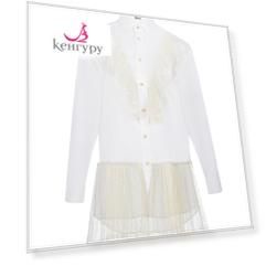 Белая удлиненная блузка Red Valentino