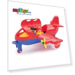 Игровой набор Viking Toys Самолет Jumbo с 2 фигурками, красный