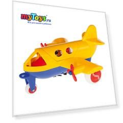 Игровой набор Viking Toys Самолет Jumbo с 2 фигурками, желтый
