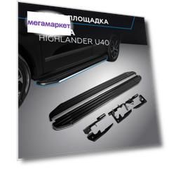 Пороги на автомобиль "Premium" Rival для Toyota Highlander U40 2007-2013, A180ALP.5704.1
