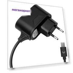 Сетевое зарядное устройство Prime Line, micro usb, 1 A, (2302) black