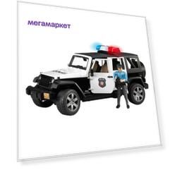 Внедорожник Bruder Jeep wrangler unlimited rubicon Полиция с фигуркой