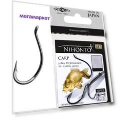 Одинарные крючки Mikado Chod Hook  №2 BN, с колечком, прямое острие, с бородкой