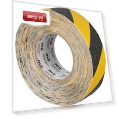 Лента противоскользящая Мельхозе 50mm х 18.3m Yellow-Black 285809 / M1WR050183