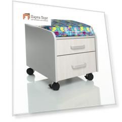 Тумбочка Comf-Pro BD-C2 Голубой со зверями Серый Беленый Дуб
