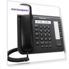 Проводной телефон Panasonic KX-DT521RUB черный