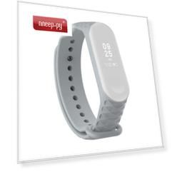 Aксессуар Ремешок Activ для Xiaomi Mi Band 4 / Mi Band 3 Silicone Рельеф Gray 92414