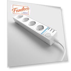Розеточный блок 4-х местный + 3 USB Werkel WL20-04-03 4690389128370