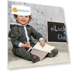 Комбинезон Lucky Child "Витамин", чёрный футер