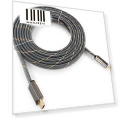 Кабель HDMI 3м Gembird Platinum плоский серый CC-P-HDMI04-3M