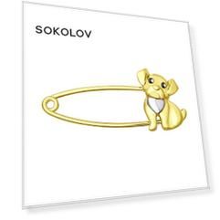 Брошь SOKOLOV из желтого золота