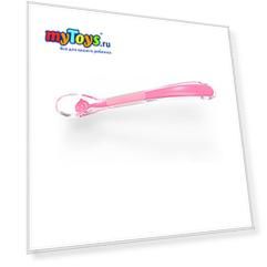 Ложечка для первого прикорма BabyOno Baby Smile, розовая