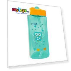 Поильник Uviton Baby Baby Travel, 420 мл, мята/оранжевый
