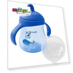 Поильник-непроливайка Uviton Baby, 250 мл, голубой