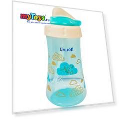 Поильник-непроливайка Uviton Baby, 360 мл, голубой