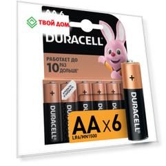 Батарейки Duracell АА 1,5В 6 шт