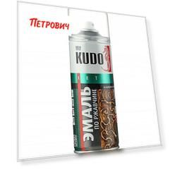 Эмаль аэрозольная по ржавчине Kudo молотковая серебристая полуглянцевая KU-3001 520 мл