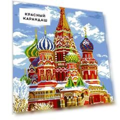 Набор Картина стразами "Храм Василия Блаженного"