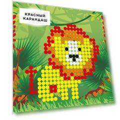 Набор для творчества и рукоделия "Hobbius" Мозаика 20,5 x 29 см №01 Лев