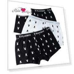 Трусы мужские Playboy цвет: черный, белый (50)