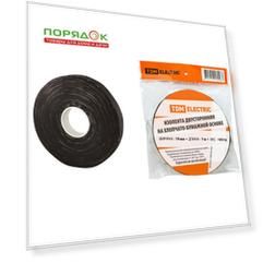 Изолента х/б, 19 мм, 100 г, черная, 7 м, двусторонняя, TDM Electric, SQ0526-0501