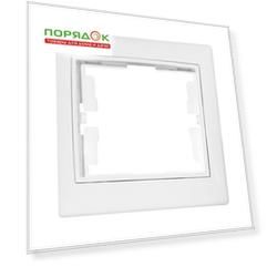Рамка однопостовая, белая, Quel, Lumina, 4105-1001-00100