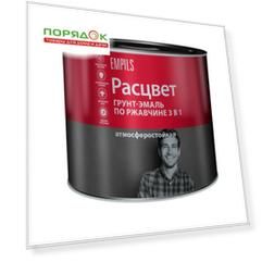 Грунт-эмаль Расцвет, по ржавчине, алкидная, черная, 1.9 кг