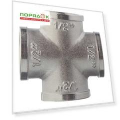 Крестовина 1/2", никель, РосТурПласт