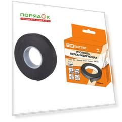 Изолента ПВХ, 19 мм, 150 мкм, черная, 9 м, вулканизирующая, TDM Electric, SQ0526-0602