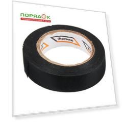 Изолента ПВХ, 15 мм, черная, 7.5 м, Ермак, 672-011