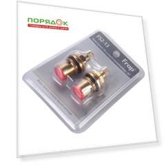 Кран-букса 1/2 '', 20 шлиц, 90 °, 2 резьбы, 2 шт, с керамическими вставками, блистер, Frap, F52-13