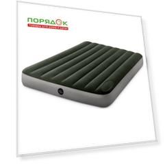 Матрас надувной Intex, 191х137х25 см, 64762, насос встроенный, ножной, флокированный, 272 кг