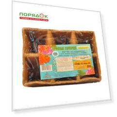Горшок торфяной 90х90 мм, 18 шт, квадратный, Умный Огород