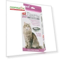 Пакет для кошачьих лотков 45х30х29.5 см, 10шт, 15 мкм, Grifon, 301-010