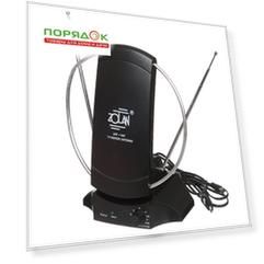 Антенна телевизионная комнатная, UNF,VHF,FM, 1.3 м, цифровое тв, Zolan, ColorTB/FB-029