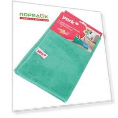Салфетка для пола микрофибра, 0.6х0.5 м, 2х-сторонняя, с застежкая, York, 26070