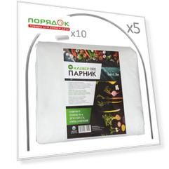 Парник 1.3х4х1 м, спанбонд, 55 г/м2, дуга 3.7 м, пластик, дуги в сборе,с клипсами для крепления, Клевер, Плюс