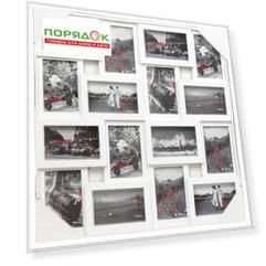 Фоторамка-коллаж на 16 фото, 56х56.5 см, белая, Y3-1586