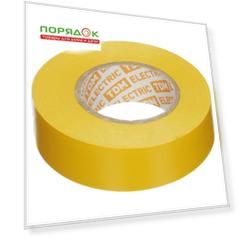 Изолента ПВХ, 19 мм, 150 мкм, желтая, 20 м, TDM Electric, SQ0526-0002
