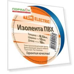 Изолента ПВХ, 15 мм, 130 мкм, синяя, 10 м, TDM Electric, SQ0526-0025